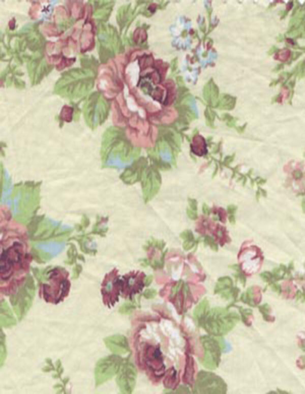 Guardanapo Algodão Floral Palha e Rosa 0,40 x 0,40