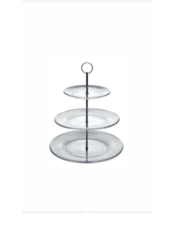Porta Doce 3 Andares Vidro 35,5cm
