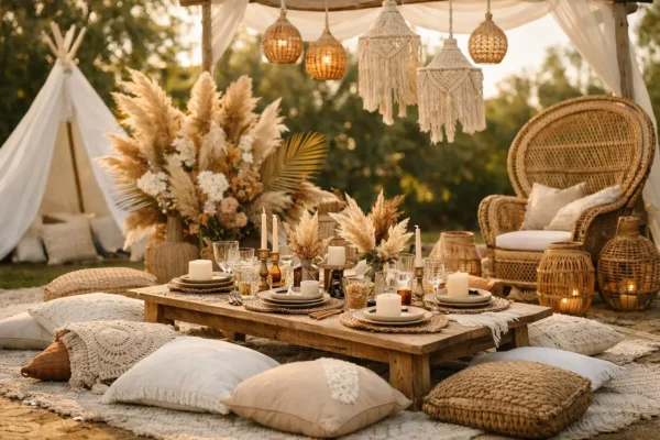 Decoração boho chic para evento sem erro