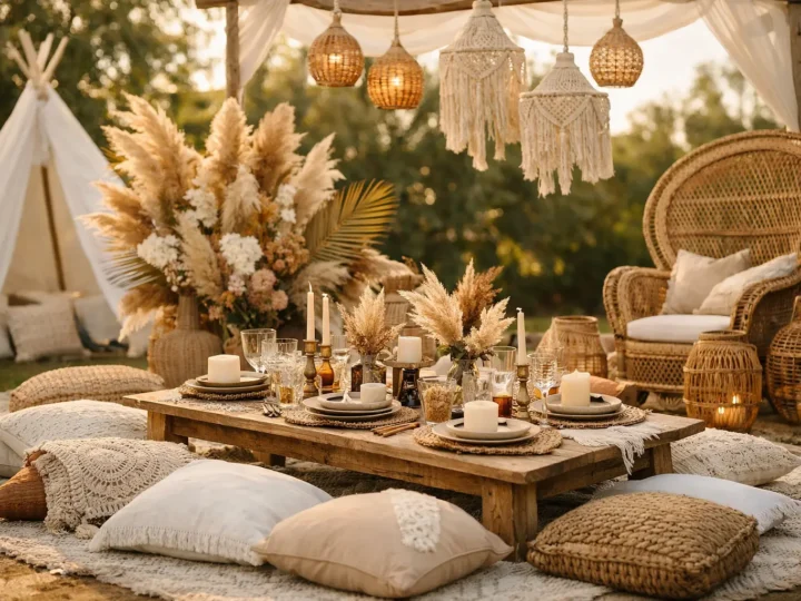 Decoração boho chic para evento sem erro