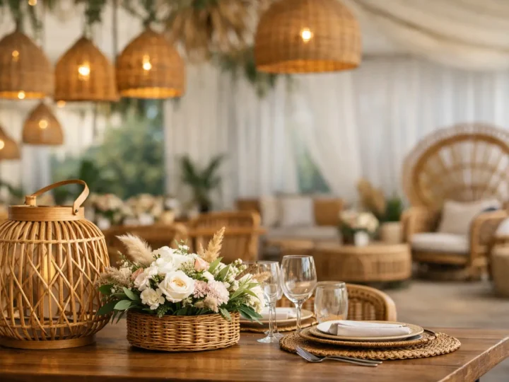 Rattan na decoração de eventos: como usar