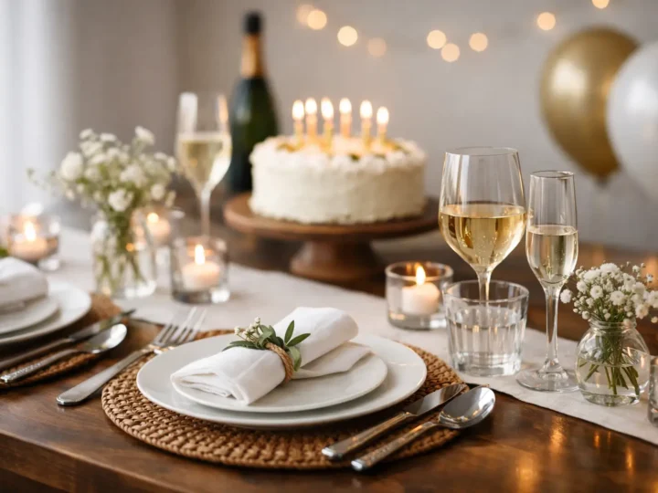 Mesa posta para aniversários adultos sem complicação
