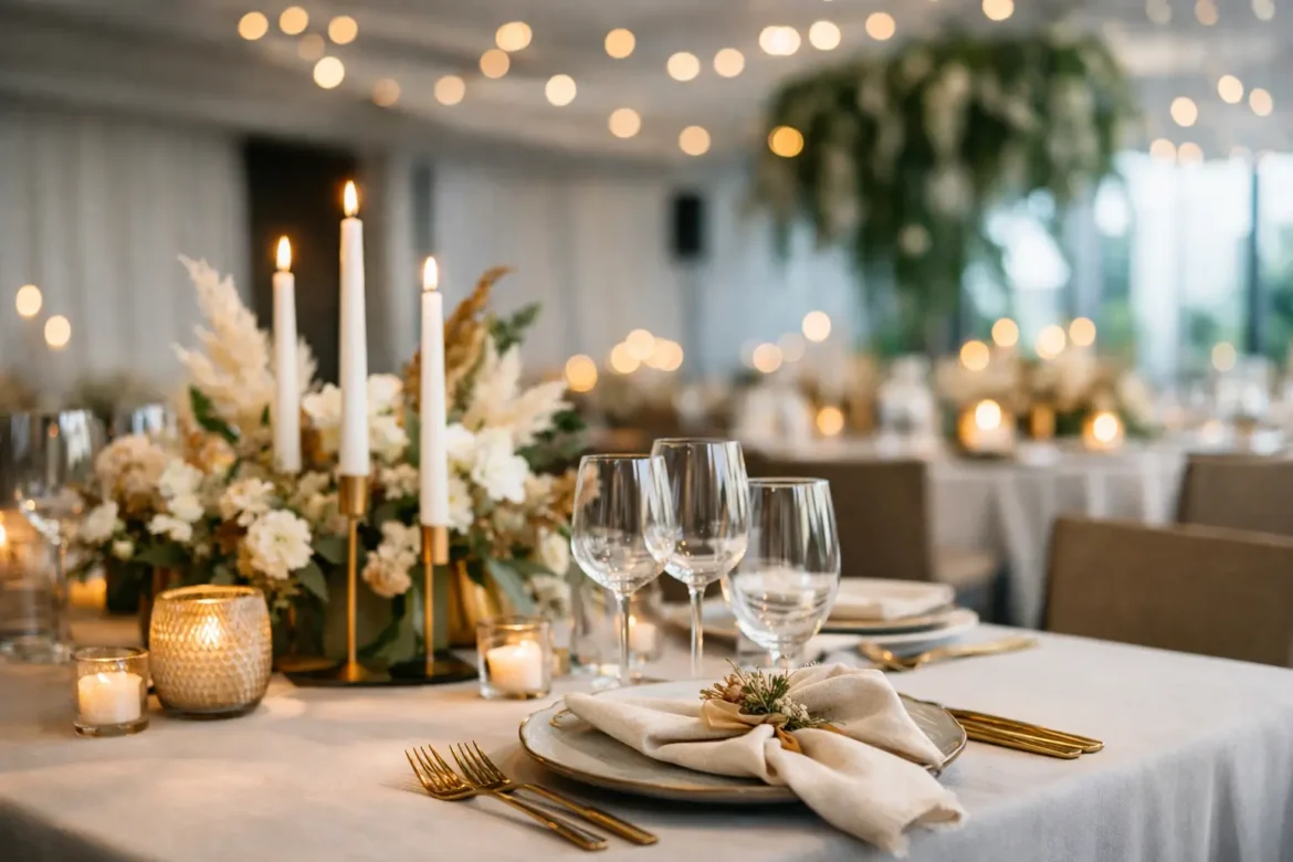 Tendências de mesa posta para 2026 em eventos