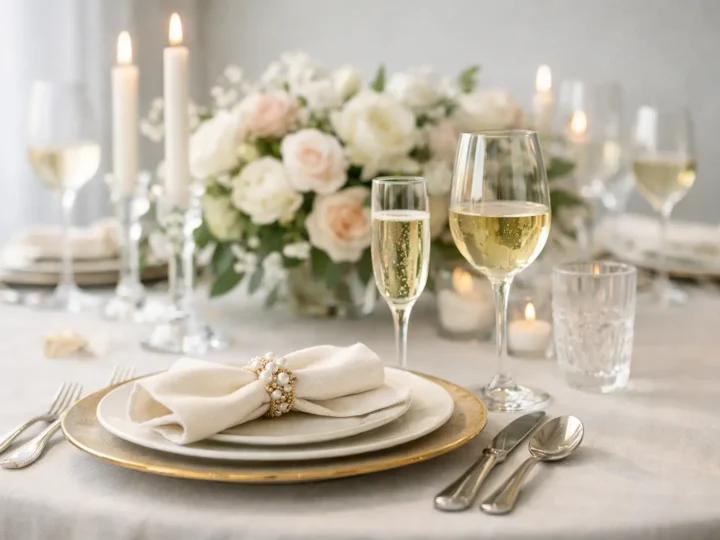 Mesa posta de casamento: composição elegante