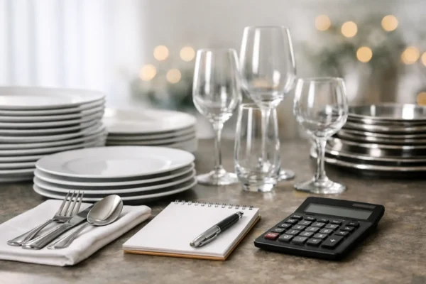 Como calcular louças necessárias para eventos