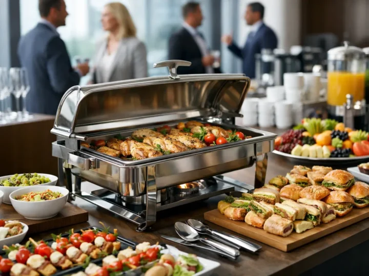 Exemplo de buffet corporativo bem montado