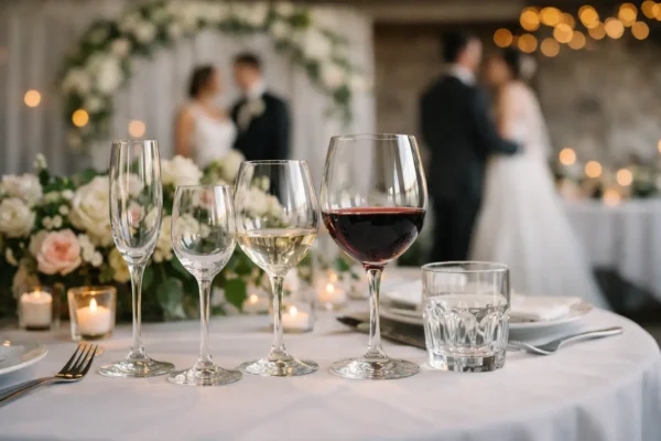 Quantas taças usar em casamento? Guia prático
