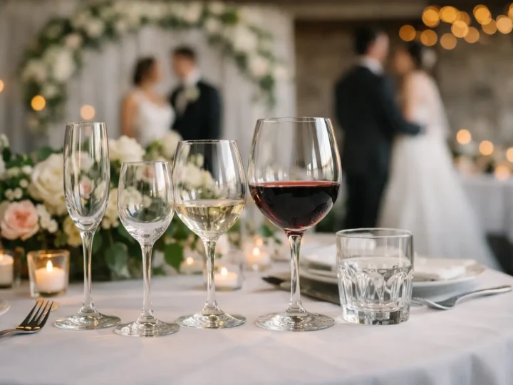 Quantas taças usar em casamento? Guia prático