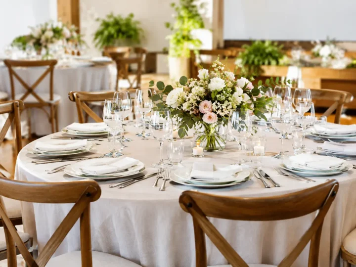 Como dimensionar mesas para convidados em eventos